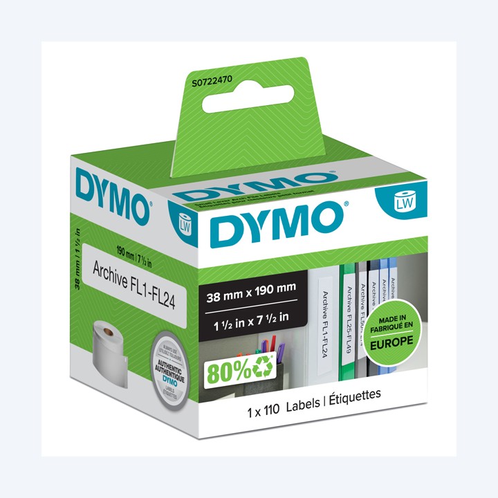 Rotolo 110 etichette LW 990180 38 x 190 — 27808 | Ecotempo