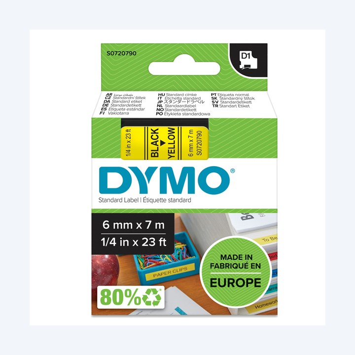 Nastro D1 standard 436180 6 mm x 7 mt — 27844 | Ecotempo