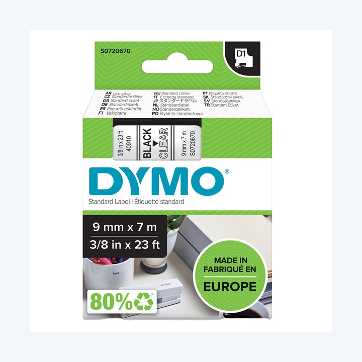 Nastro D1 standard 409100 9 mm x 7 mt — 27845 | Ecotempo