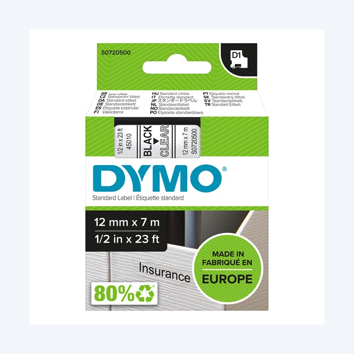 Nastro D1 standard 450100 12 mm x 7 mt — 27858 | Ecotempo