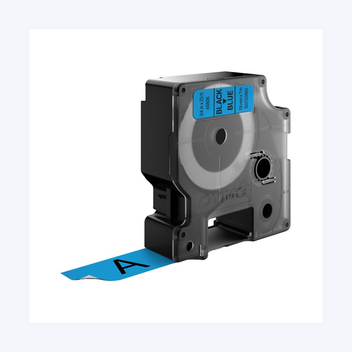 Nastro D1 standard 458060 19 mm x 7 mt PL nero/blu Dymo | Ecotempo