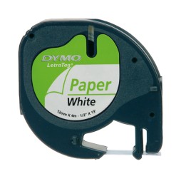Nastro Letratag 912000 12 mm x 4 mt -carta bianco Dymo | Ecotempo