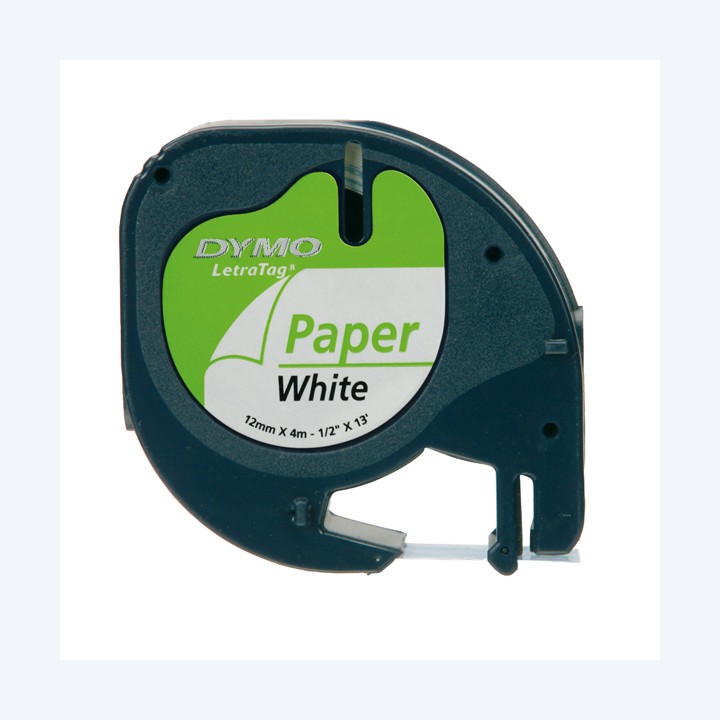Nastro Letratag 912000 12 mm x 4 mt -carta bianco Dymo | Ecotempo