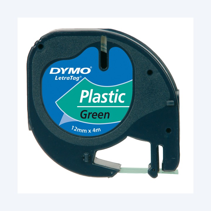 Nastro Letratag 912040 12 mm x 4 mt plastica verde Dymo | Ecotempo
