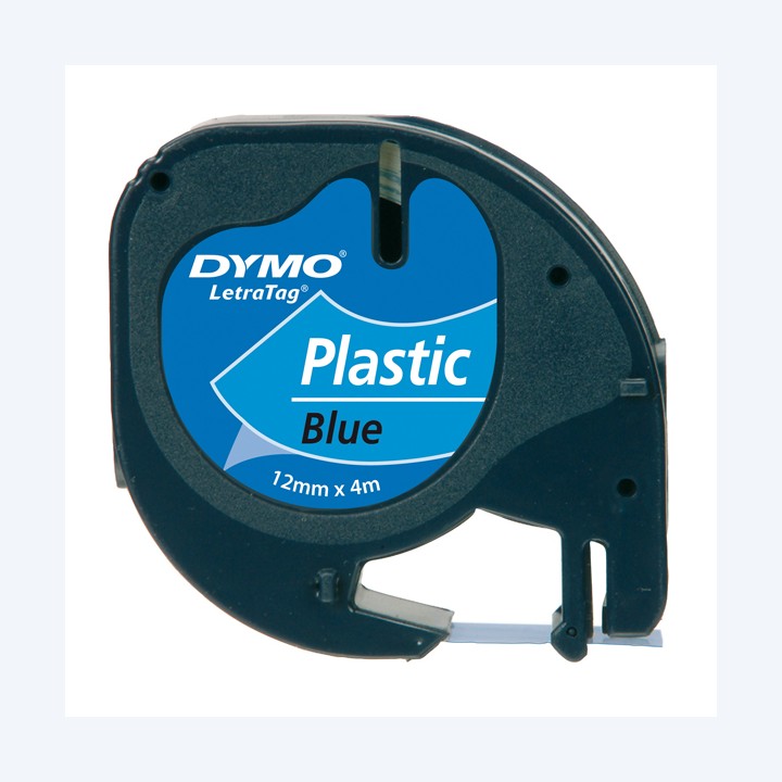 Nastro Letratag 912050 12 mm x 4 mt plastica blu Dymo | Ecotempo