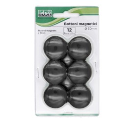 Bottoni magnetici diametro 3 cm nero — 27945 | Ecotempo