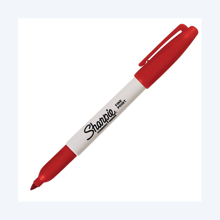 Marcatore permanente punta fine 1 mm rosso Sharpie | Ecotempo