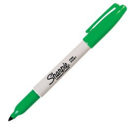 Marcatore permanente punta fine 1 mm verde Sharpie | Ecotempo