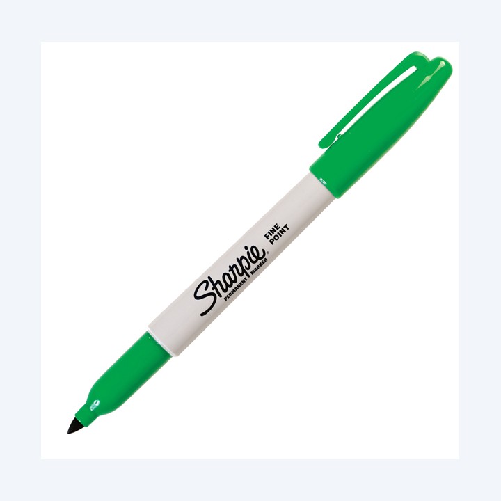 Marcatore permanente punta fine 1 mm verde Sharpie | Ecotempo