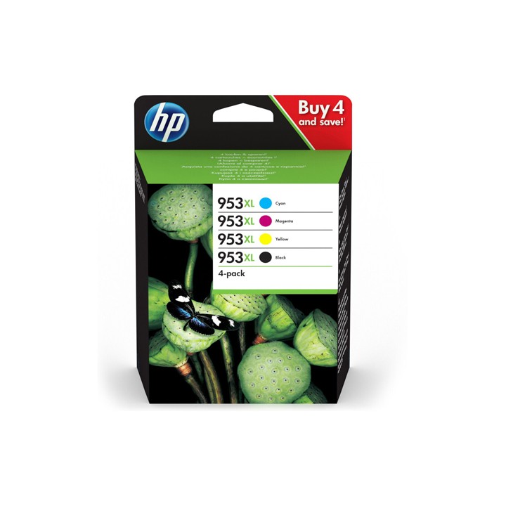 HP - cartucce - 3HZ52AE - ciano, magenta, giallo, nero, n. 953XL, alta capacità - multipack