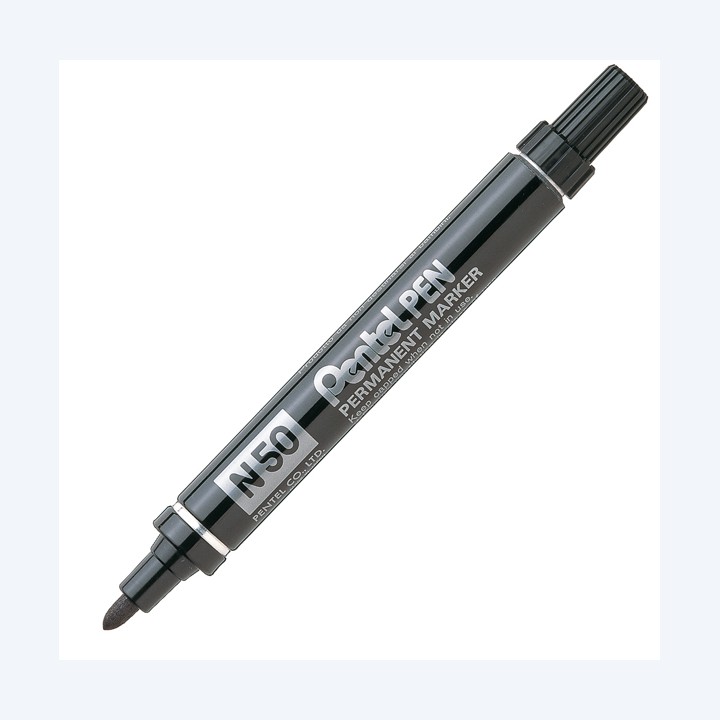 Marcatore permanente N50 punta tonda nero Pentel | Ecotempo
