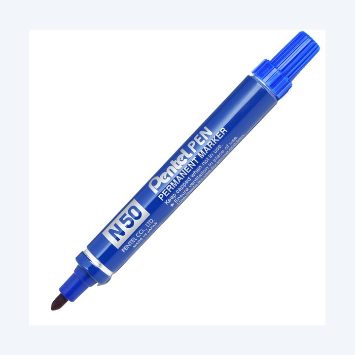Marcatore permanente N50 punta tonda blu Pentel | Ecotempo