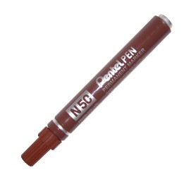 Marcatore permanente N50 punta tonda marrone Pentel | Ecotempo