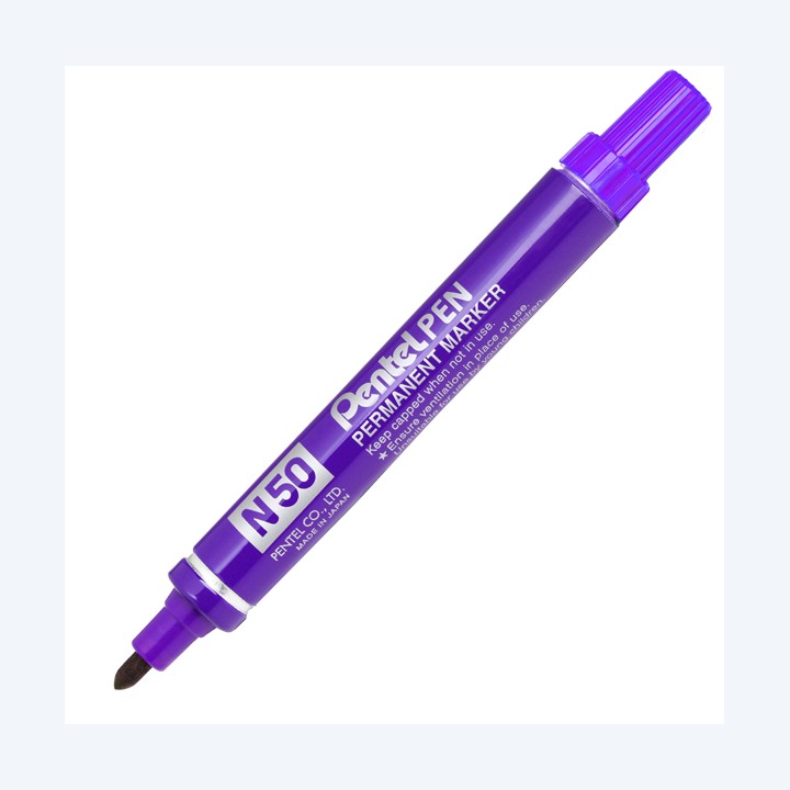 Marcatore permanente N50 punta tonda viola Pentel | Ecotempo