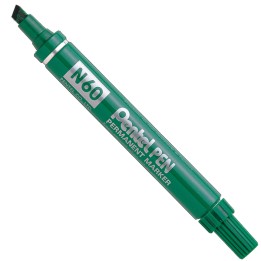 Marcatore permanente N60 punta scalpello verde Pentel | Ecotempo