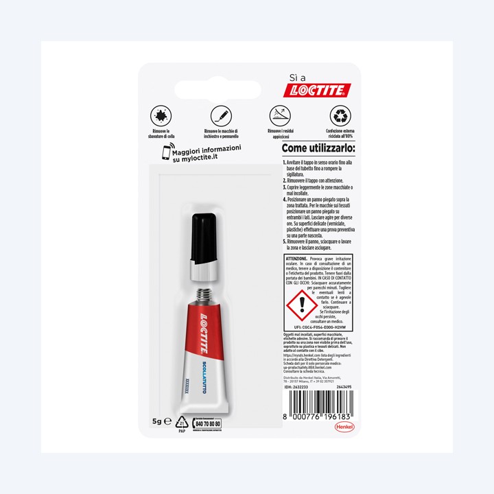 Rimuovi Colla Scollatutto 5 gr trasparente Loctite | Ecotempo