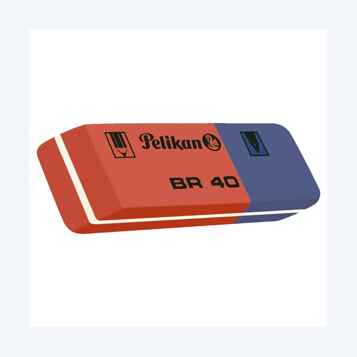 Gomma BR40 blu e rossa Pelikan conf. 40 pezzi | Ecotempo