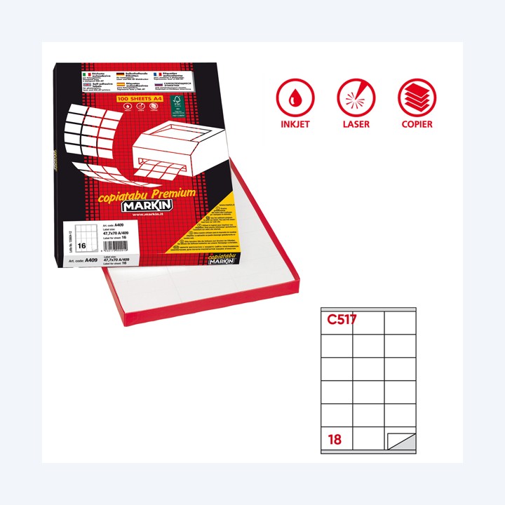Etichette adesive C/517 in carta — 31128 | Ecotempo