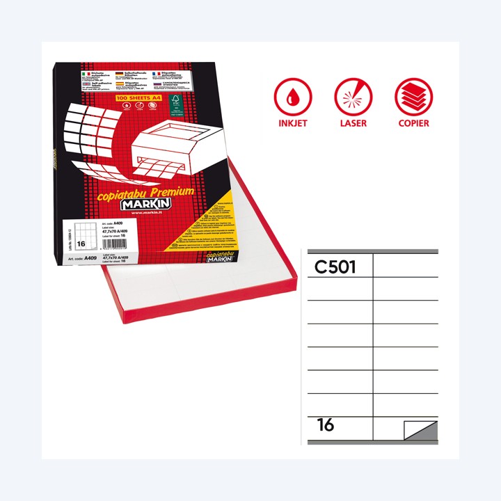 Etichette adesive C/501 in carta — 31135 | Ecotempo