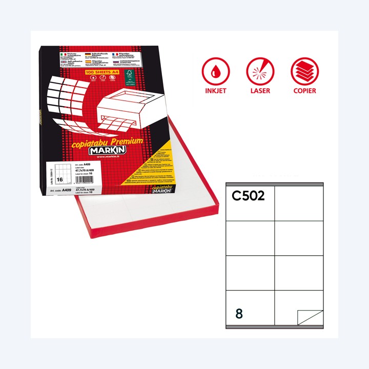 Etichette adesive C/502 in carta — 31137 | Ecotempo