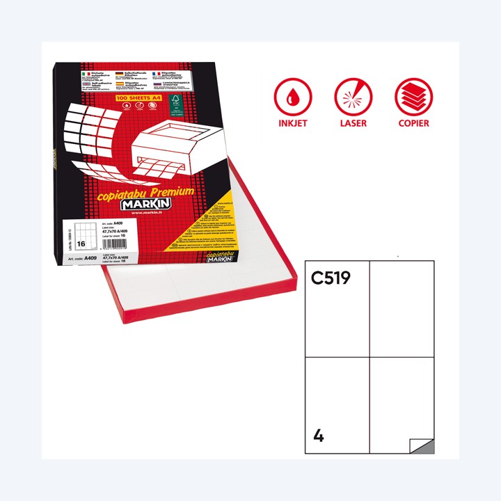 Etichette adesive C/519 in carta — 31160 | Ecotempo