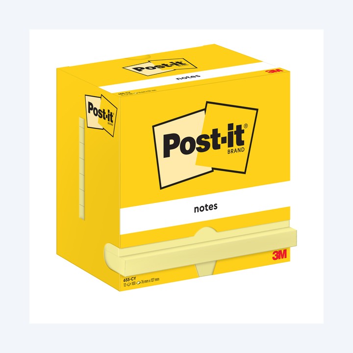 Blocco foglietti 655 76 x 127 mm giallo — 32015 | Ecotempo