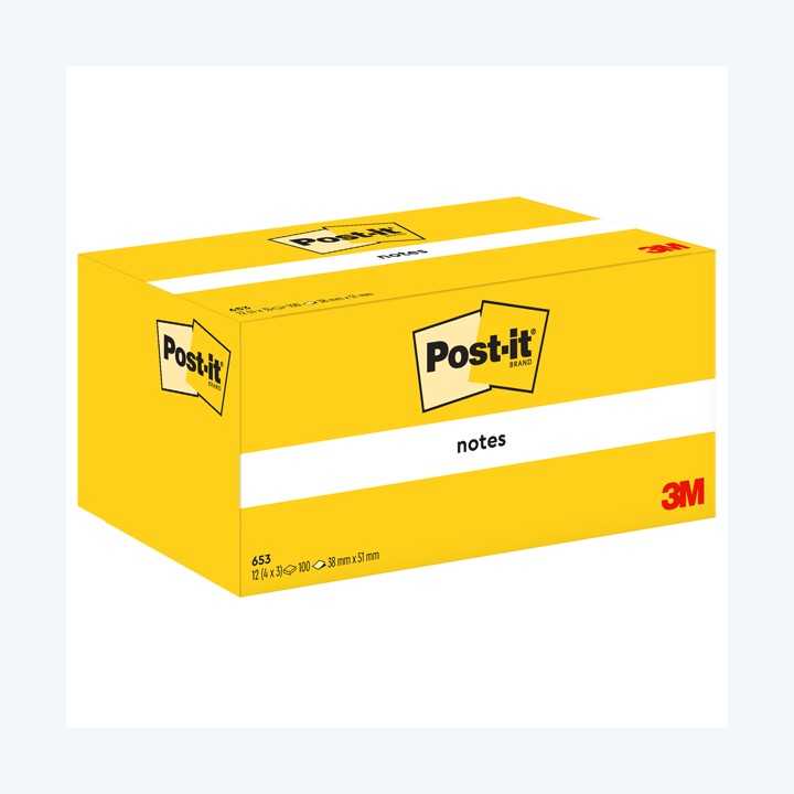 Blocco foglietti 653 38 x 51 mm giallo — 32030 | Ecotempo