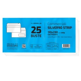 Busta SILVER90 STRIP FSC bianca — 32075 | Ecotempo