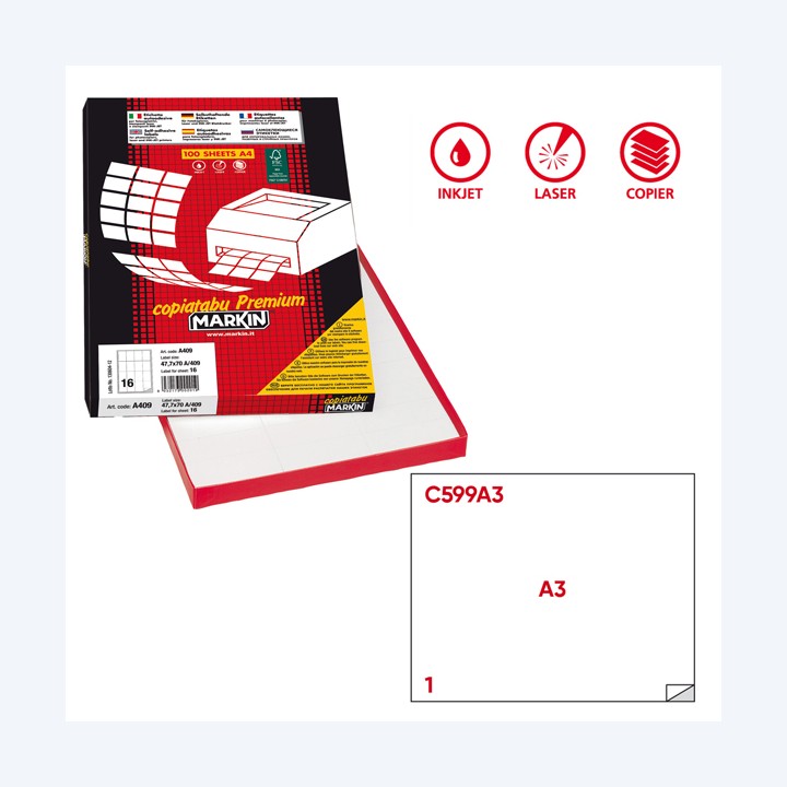 Etichette adesive C/599 in carta — 32436 | Ecotempo