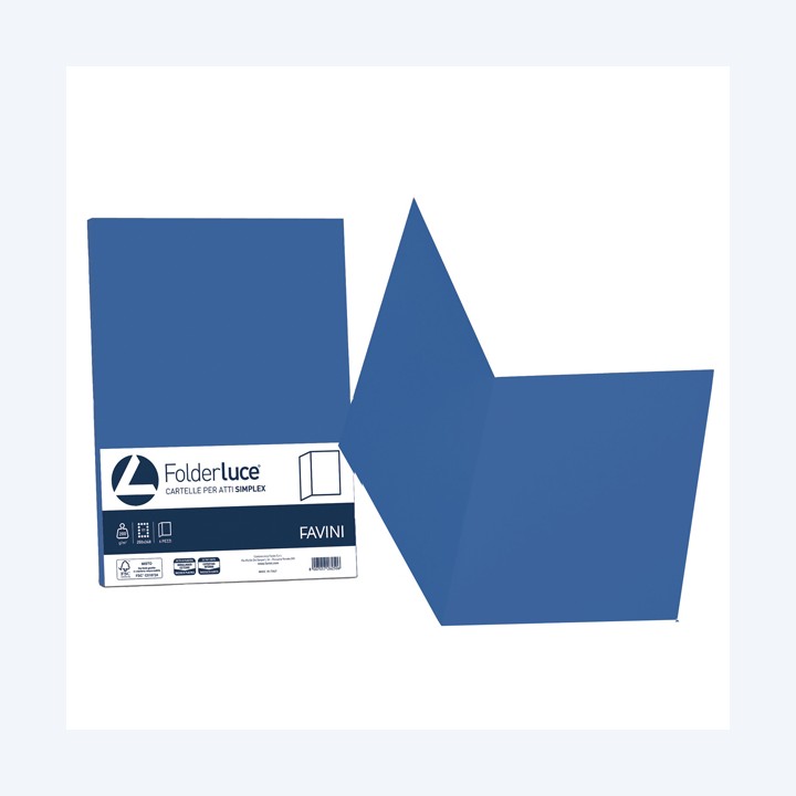 Cartellina semplice Luce 200 gr A4 blu — 32659 | Ecotempo