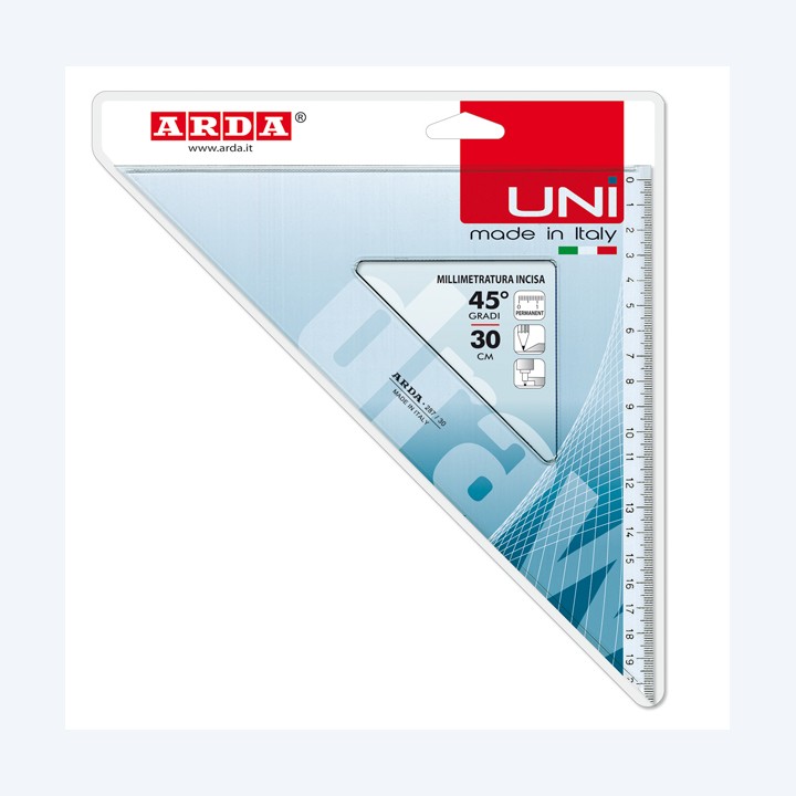 Squadra Uni 45gradi 30cm Arda | Ecotempo