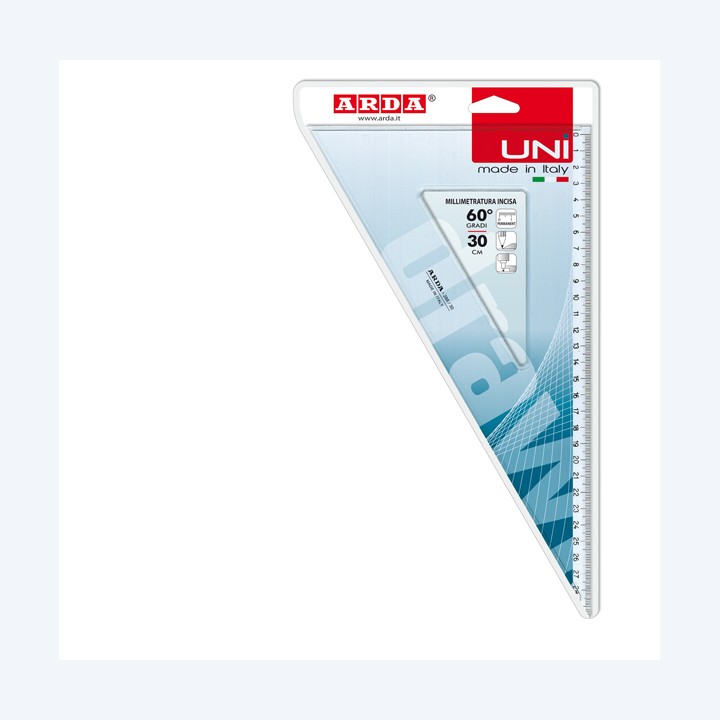 Squadra Uni 60gradi 30cm Arda | Ecotempo