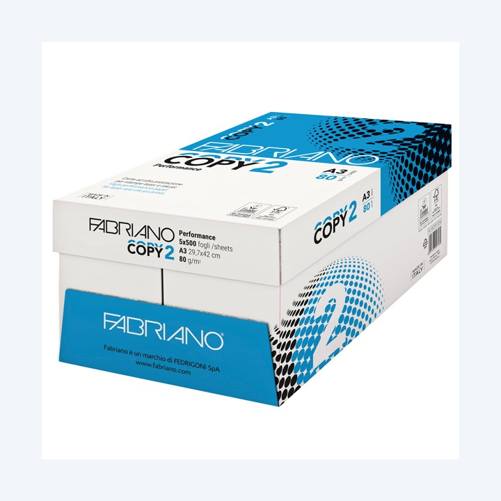Carta Copy 2 A3 80 gr bianco Fabriano conf. 500 fogli | Ecotempo