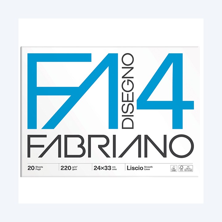 Album F4 24 x 33 cm 20 fogli 220 gr liscio Fabriano | Ecotempo
