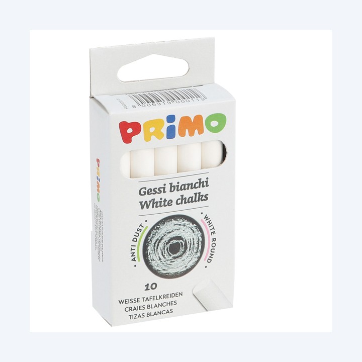 Gessetti tondi ø 9x80 mm bianco Primo — 35275 | Ecotempo