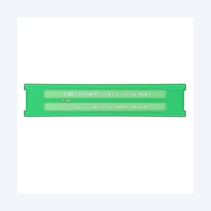 Normografo lettere e cifre Uni 2,5mm verde Arda | Ecotempo