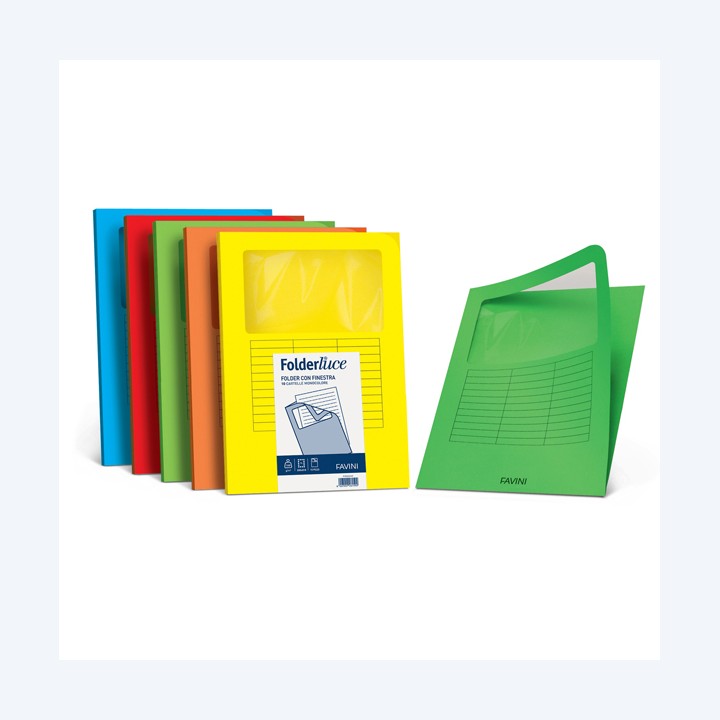 Cartellina a L con finestra 140 gr A4 — 35488 | Ecotempo