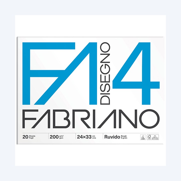 Album F4 24 x 33 cm 20 fogli 200 gr ruvido Fabriano | Ecotempo