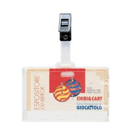Portanome con clip in plastica 9 x 6 cm Favorit | Ecotempo