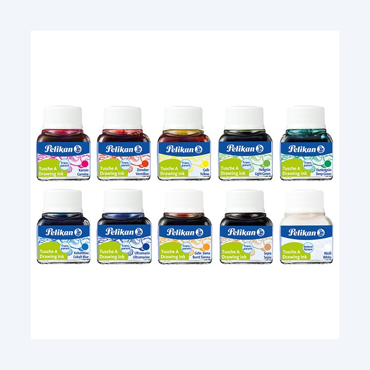 Inchiostro di china 523 colori assortiti 10ml Pelikan | Ecotempo