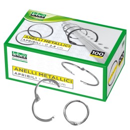 Anelli metallici 2 cm per rilegatura — 36523 | Ecotempo