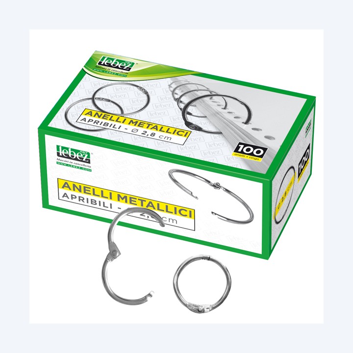 Anelli metallici 2 cm per rilegatura — 36523 | Ecotempo