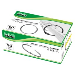 Anelli metallici 5,2 cm per rilegatura — 36527 | Ecotempo