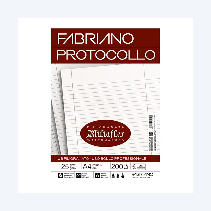 Foglio protocollo A4 uso bollo 125 gr — 36779 | Ecotempo