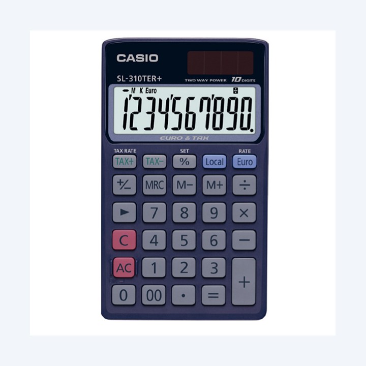 Calcolatrice tascabile SL-310TER+ 10 cifre blu Casio | Ecotempo