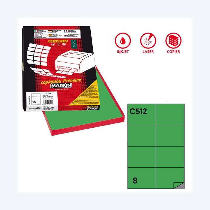 Etichette adesive C/512 in carta — 36898 | Ecotempo
