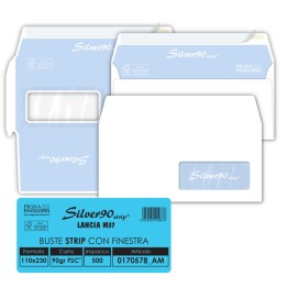 Busta Silver90 Strip FSC con finestra — 36973 | Ecotempo