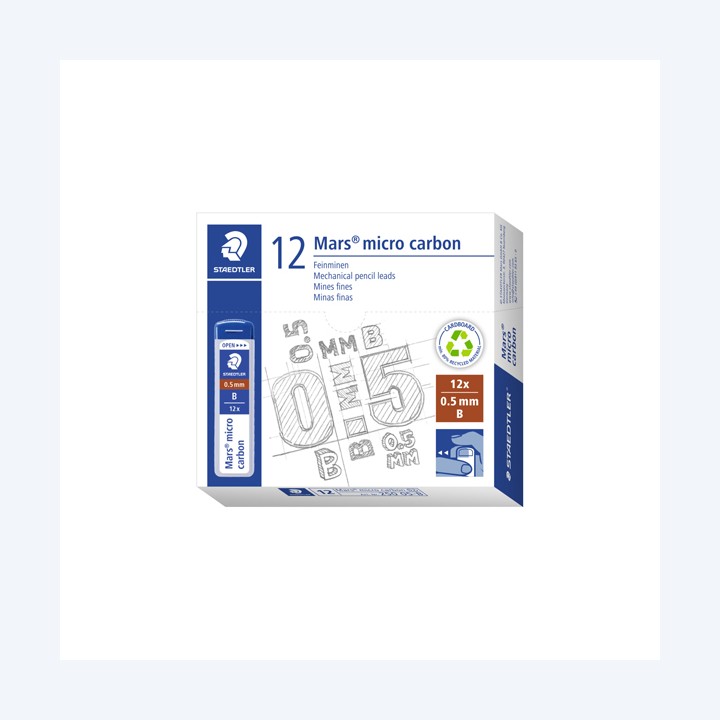 Astuccio 12 Mine Mars Micro mina 0,5mm — 37047 | Ecotempo