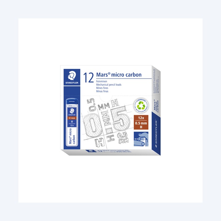 Astuccio 12 Mine Mars Micro mina 0,5mm — 37051 | Ecotempo