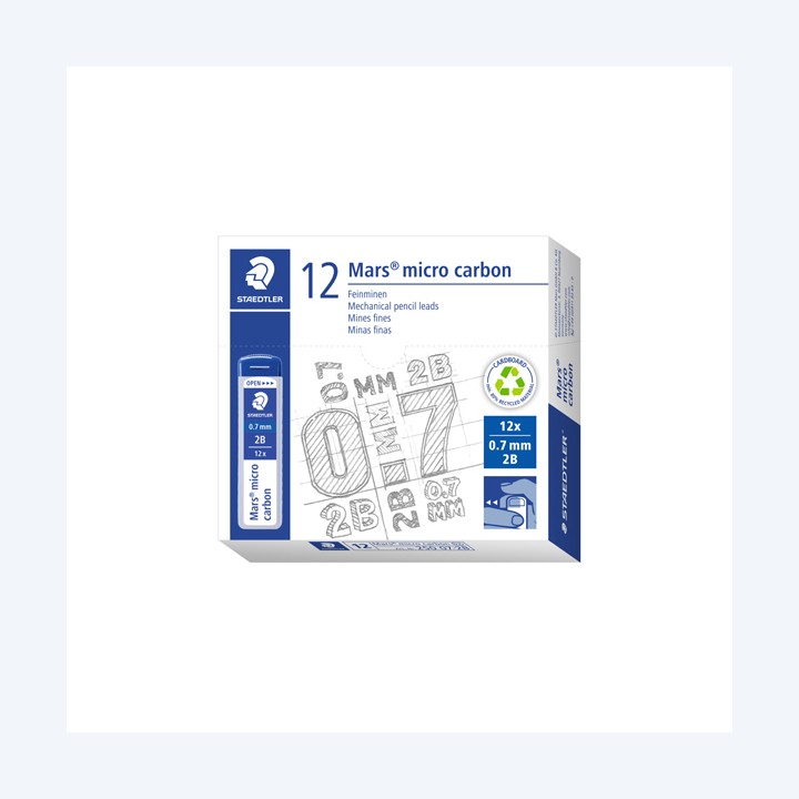 Astuccio 12 Mine Mars Micro mina 0,7mm — 37055 | Ecotempo